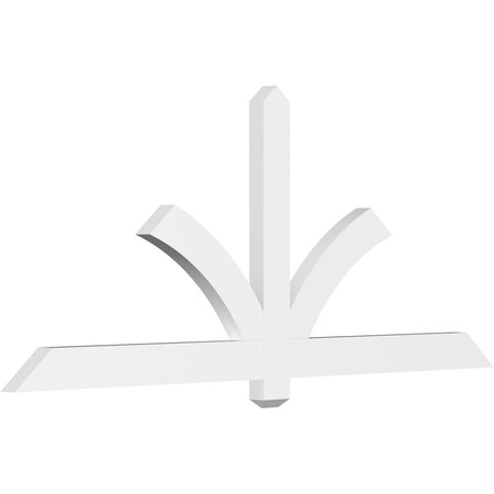 Ekena Millwork Redmond Architectural Grade PVC Gable Bracket, 72"W x 30"H x 2"D x 4"F, 10/12 Pitch GBP072X30X0204RED00